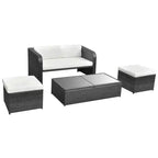 vidaXL Gartenmöbel-Set Sitzgruppe mit Tisch Rattan