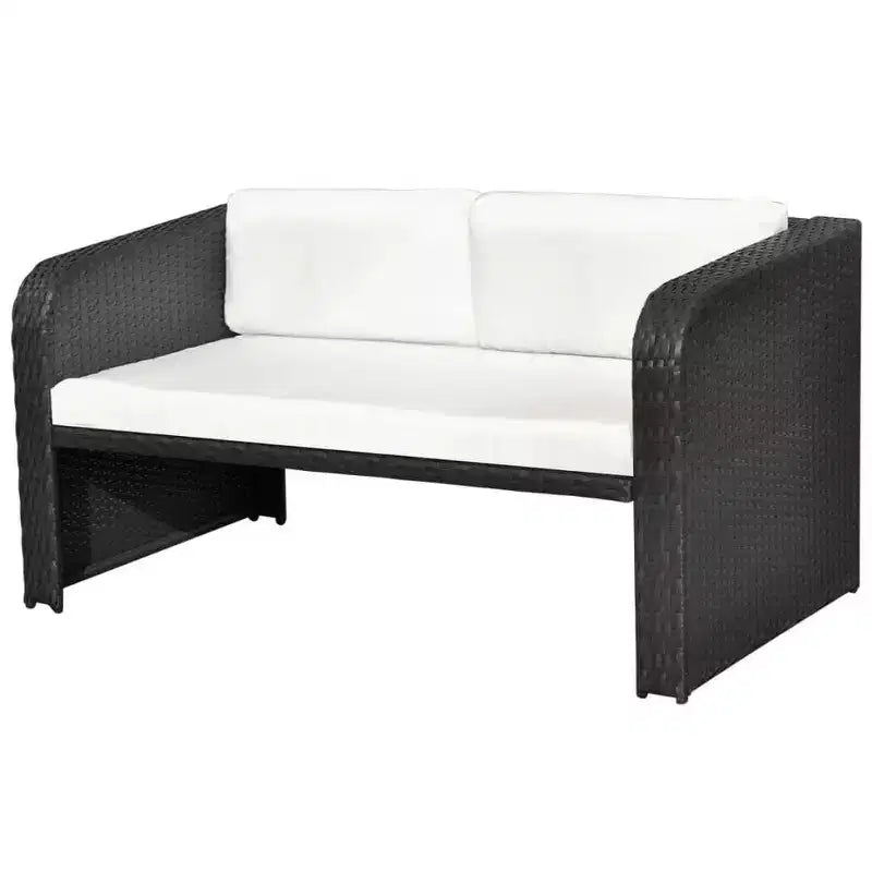 vidaXL Gartenmöbel-Set Sitzgruppe mit Tisch Rattan