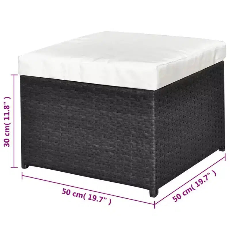 vidaXL Gartenmöbel-Set Sitzgruppe mit Tisch Rattan