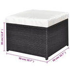 vidaXL Gartenmöbel-Set Sitzgruppe mit Tisch Rattan