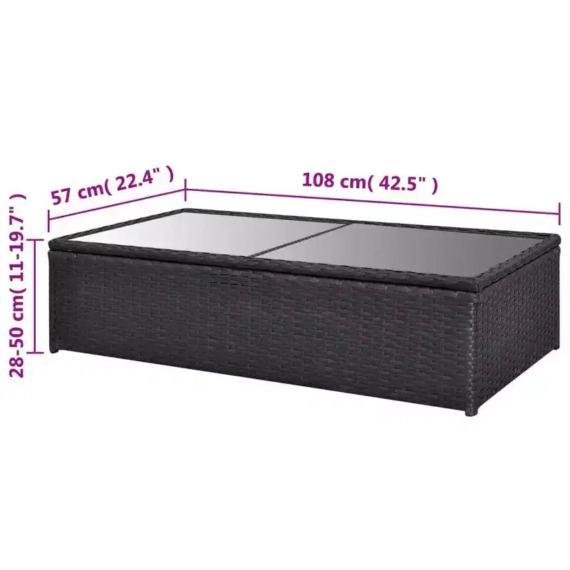 vidaXL Gartenmöbel-Set Sitzgruppe mit Tisch Rattan