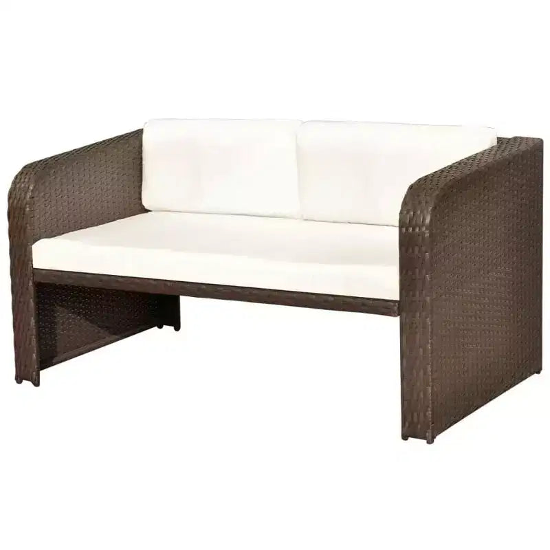 vidaXL Gartenmöbel-Set Sitzgruppe mit Tisch Rattan