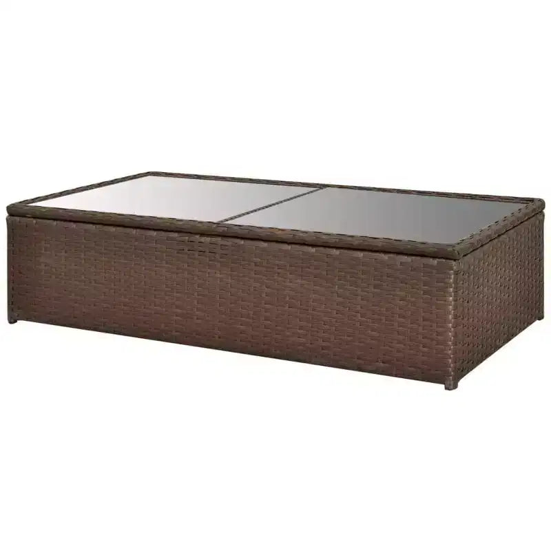 vidaXL Gartenmöbel-Set Sitzgruppe mit Tisch Rattan