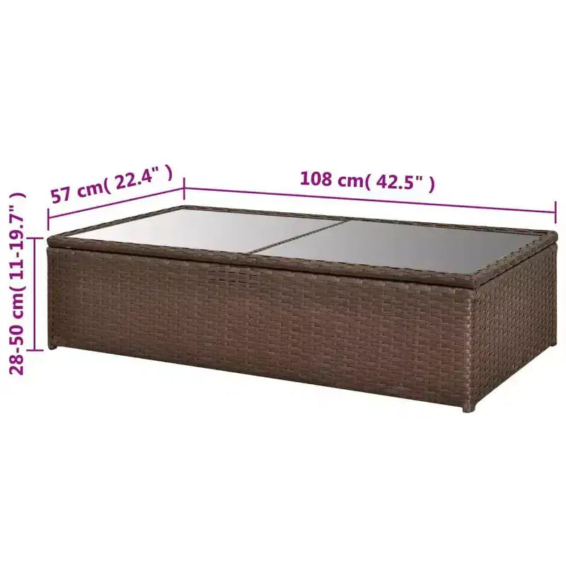 vidaXL Gartenmöbel-Set Sitzgruppe mit Tisch Rattan