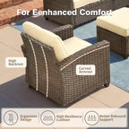 HOMLUX Gartenmöbel-Set 8-teilig, Sitzgruppen für den Außenbereich
