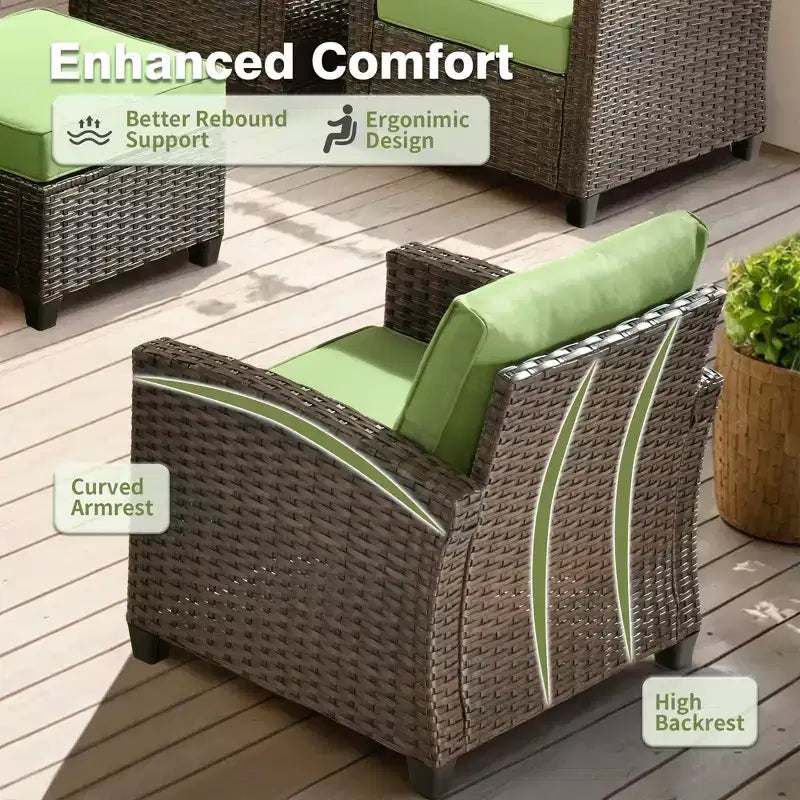 HOMLUX Gartenmöbel-Set 8-teilig, Sitzgruppen für den Außenbereich