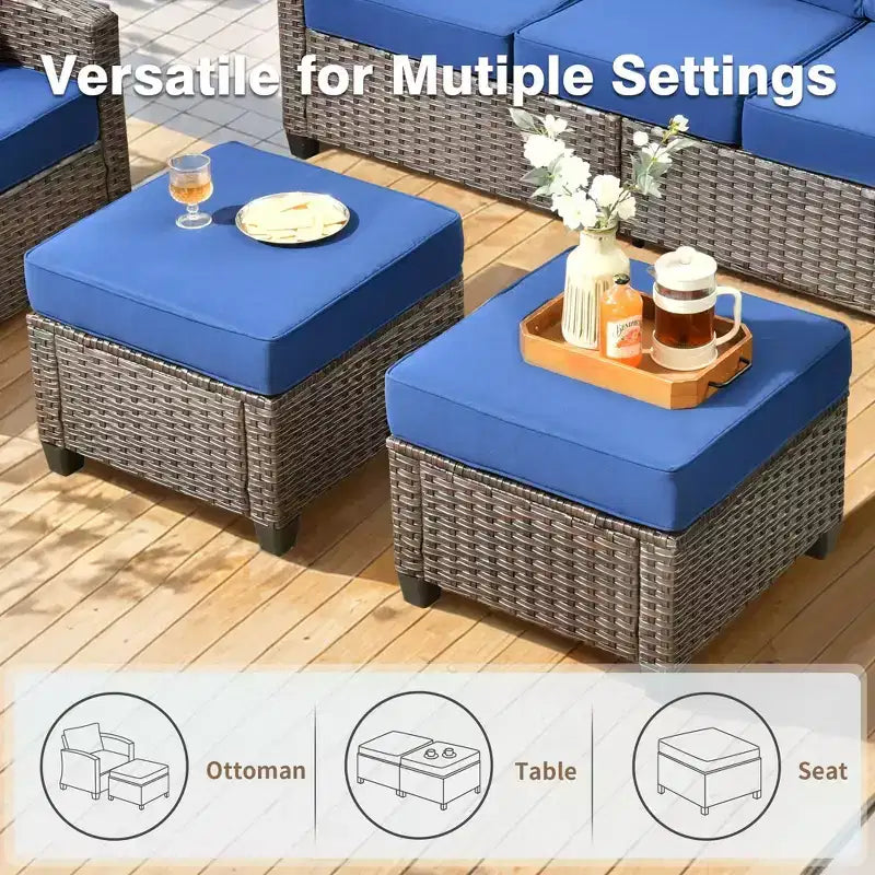 HOMLUX Gartenmöbel-Set 8-teilig, Sitzgruppen für den Außenbereich