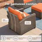 HOMLUX Gartenmöbel-Set 8-teilig, Sitzgruppen für den Außenbereich