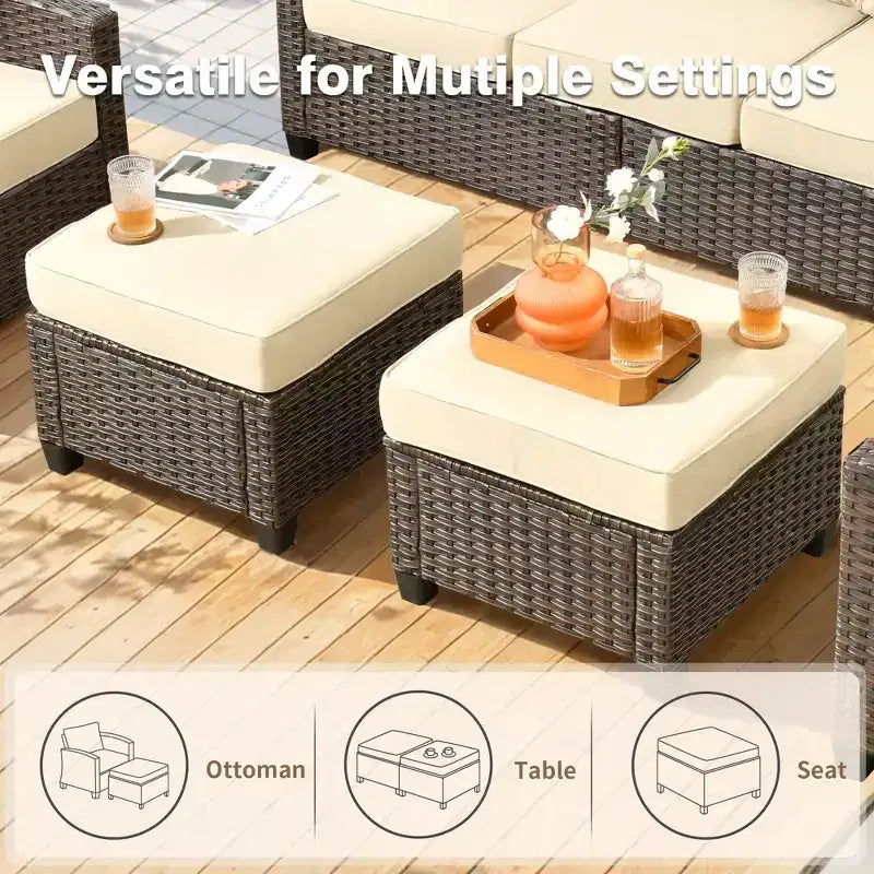 HOMLUX Gartenmöbel-Set 8-teilig, Sitzgruppen für den Außenbereich