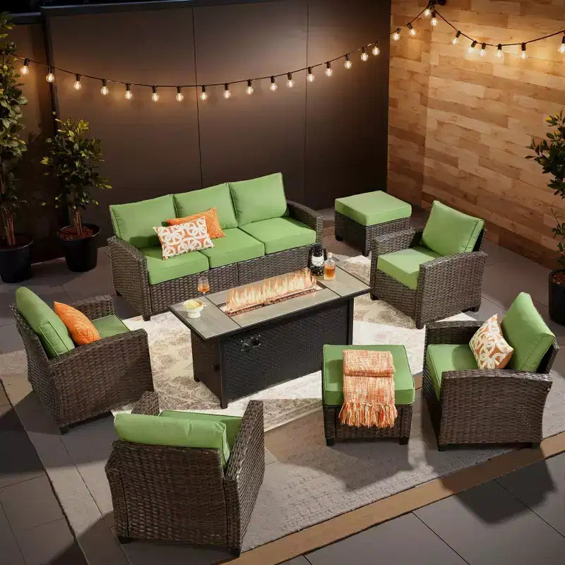 HOMLUX Gartenmöbel-Set 8-teilig, Sitzgruppen für den Außenbereich
