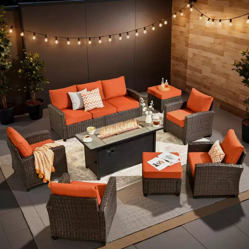 HOMLUX Patio Furniture Set 8 Pieces Outdoor Conversation Sets