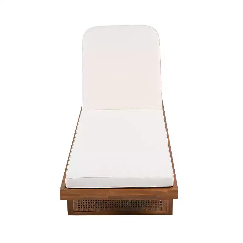 Christopher Knight Home Sandrine Patio 2-teiliges Akazienholz-Rattan-Loungeset mit Kissen und Lattenrost-Tisch