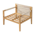 Christopher Knight Home Asha Modernes Terrassen-Sitzgruppe aus Akazienholz mit Lamellen-Beistelltisch