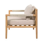 Christopher Knight Home Asha Modernes Terrassen-Sitzgruppe aus Akazienholz mit Lamellen-Beistelltisch