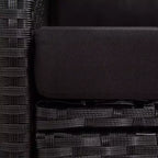 vidaXL Gartensofa Outdoor Lounge-Set mit Kissen 6-teilig Polyrattan