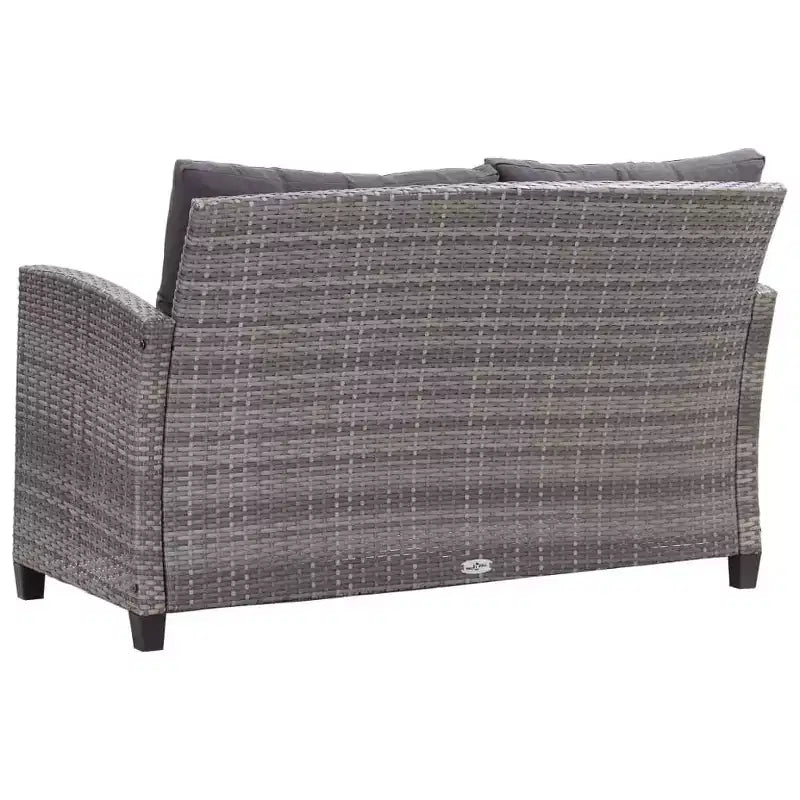 vidaXL Gartensofa Outdoor Lounge-Set mit Kissen 6-teilig Polyrattan