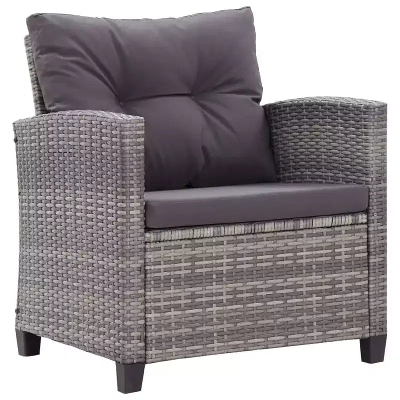 vidaXL Gartensofa Outdoor Lounge-Set mit Kissen 6-teilig Polyrattan