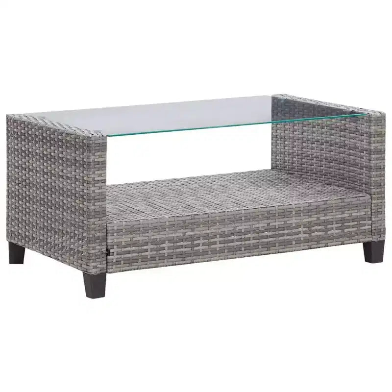 vidaXL Gartensofa Outdoor Lounge-Set mit Kissen 6-teilig Polyrattan