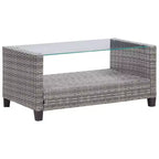 vidaXL Gartensofa Outdoor Lounge-Set mit Kissen 6-teilig Polyrattan