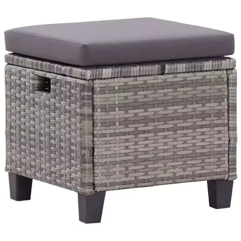 vidaXL Gartensofa Outdoor Lounge-Set mit Kissen 6-teilig Polyrattan