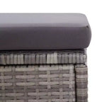 vidaXL Gartensofa Outdoor Lounge-Set mit Kissen 6-teilig Polyrattan