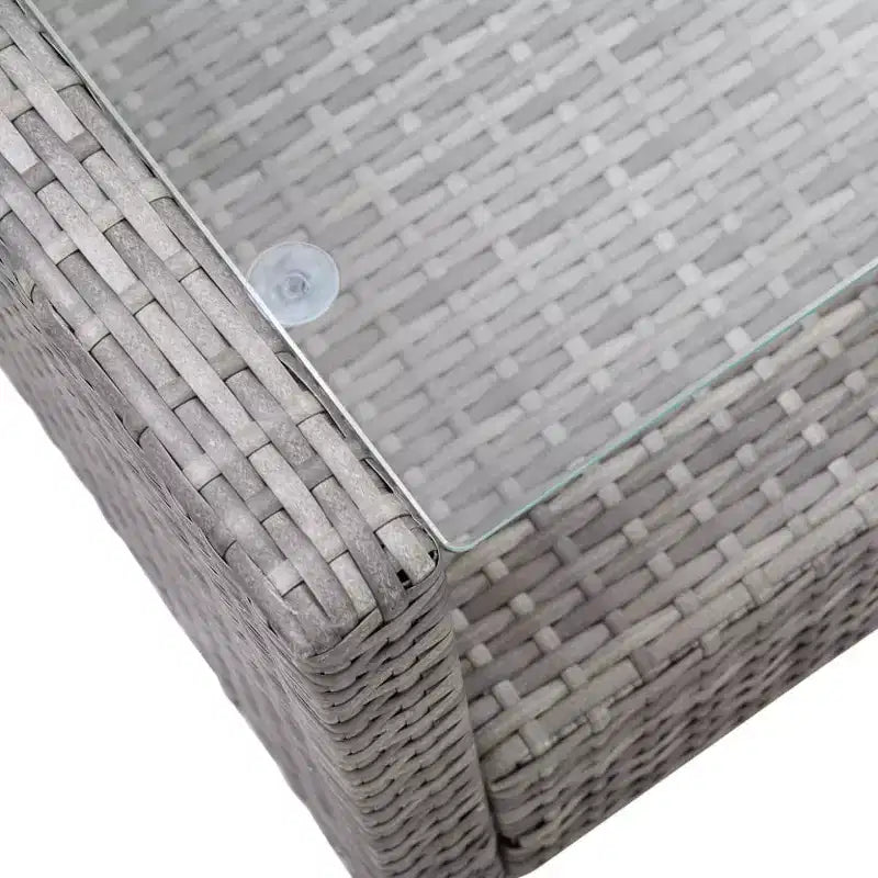 vidaXL Gartensofa Outdoor Lounge-Set mit Kissen 6-teilig Polyrattan