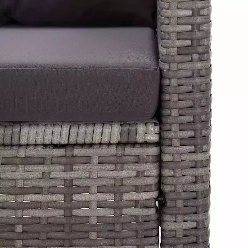 vidaXL Gartensofa Outdoor Lounge-Set mit Kissen 6-teilig Polyrattan