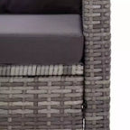 vidaXL Gartensofa Outdoor Lounge-Set mit Kissen 6-teilig Polyrattan