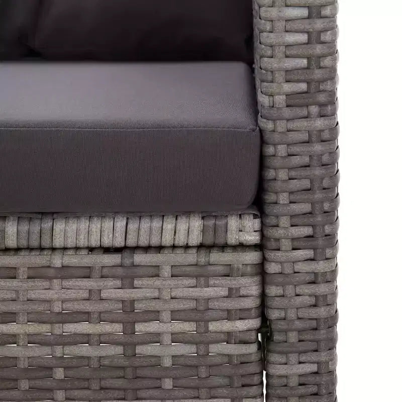 vidaXL Gartensofa Outdoor Lounge-Set mit Kissen 6-teilig Polyrattan
