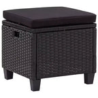 vidaXL Gartensofa Outdoor Lounge-Set mit Kissen 6-teilig Polyrattan