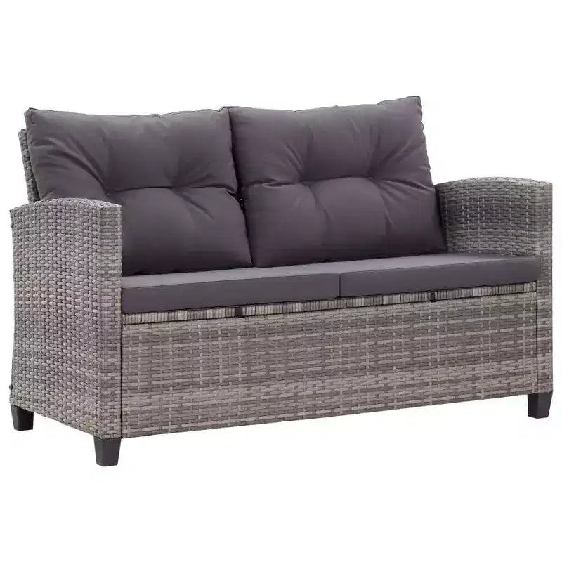 vidaXL Gartensofa Outdoor Lounge-Set mit Kissen 6-teilig Polyrattan