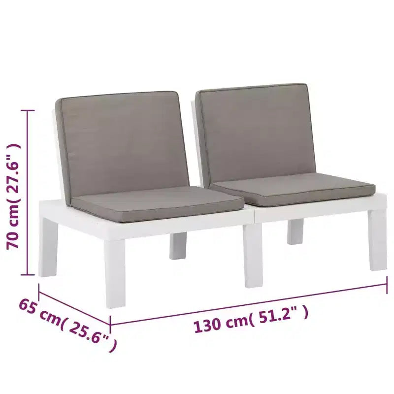 vidaXL Garten Lounge Set Kunststoff Normal Sitze 4 Garten Lounge Set