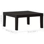 vidaXL Garten Lounge Set Kunststoff Normal Sitze 4 Garten Lounge Set
