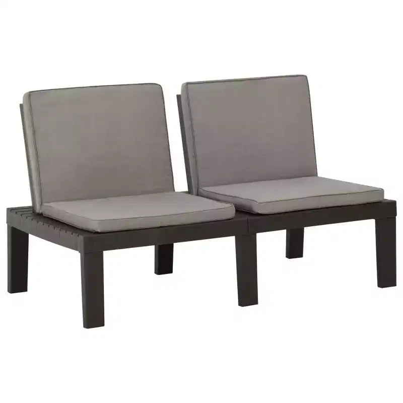 vidaXL Garten Lounge Set Kunststoff Normal Sitze 4 Garten Lounge Set