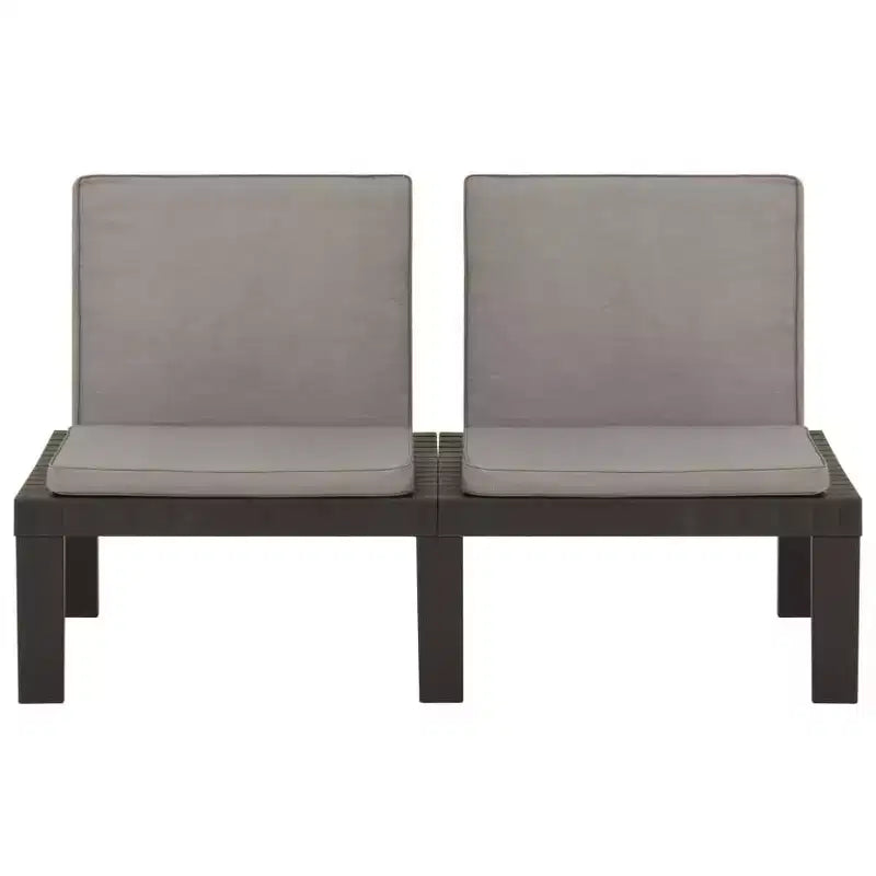vidaXL Garten Lounge Set Kunststoff Normal Sitze 4 Garten Lounge Set