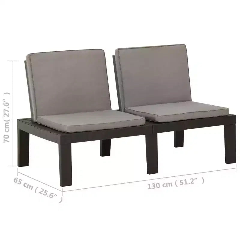 vidaXL Garten Lounge Set Kunststoff Normal Sitze 4 Garten Lounge Set