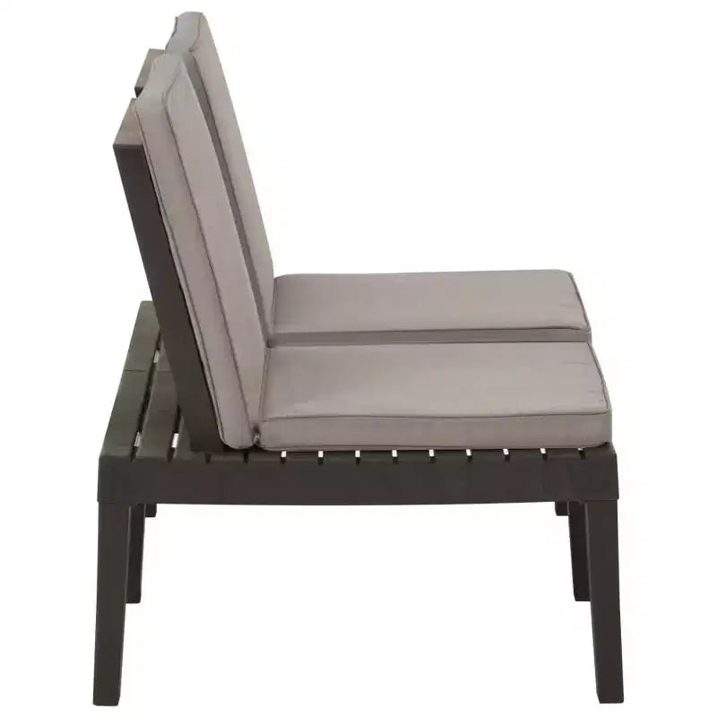 vidaXL Garten Lounge Set Kunststoff Normal Sitze 4 Garten Lounge Set