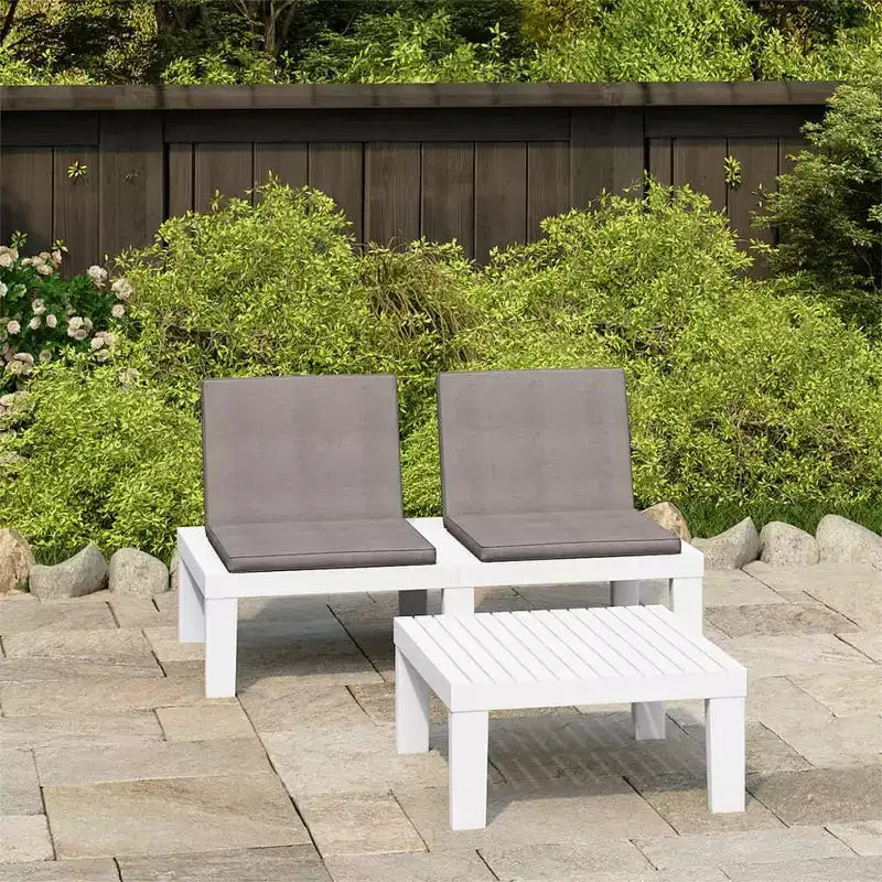 vidaXL Garten Lounge Set Kunststoff Normal Sitze 4 Garten Lounge Set