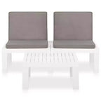 vidaXL Garten Lounge Set Kunststoff Normal Sitze 4 Garten Lounge Set
