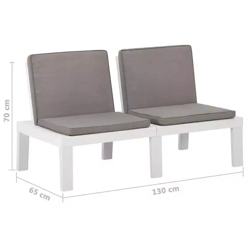 vidaXL Garten Lounge Set Kunststoff Normal Sitze 4 Garten Lounge Set