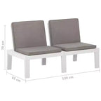 vidaXL Garten Lounge Set Kunststoff Normal Sitze 4 Garten Lounge Set