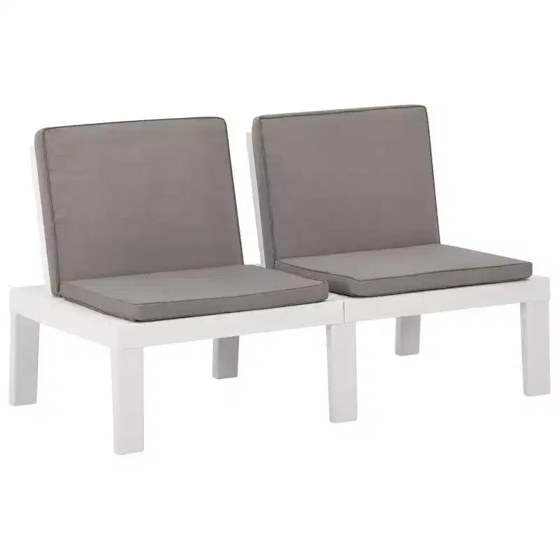 vidaXL Garten Lounge Set Kunststoff Normal Sitze 4 Garten Lounge Set