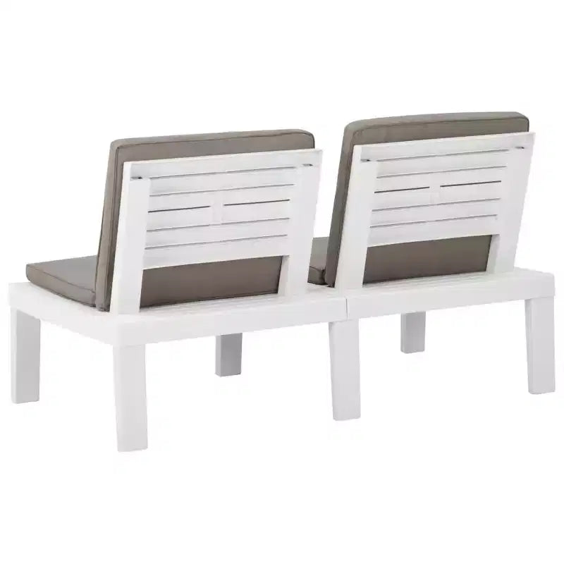 vidaXL Garten Lounge Set Kunststoff Normal Sitze 4 Garten Lounge Set