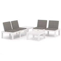 vidaXL Garten Lounge Set Kunststoff Normal Sitze 4 Garten Lounge Set