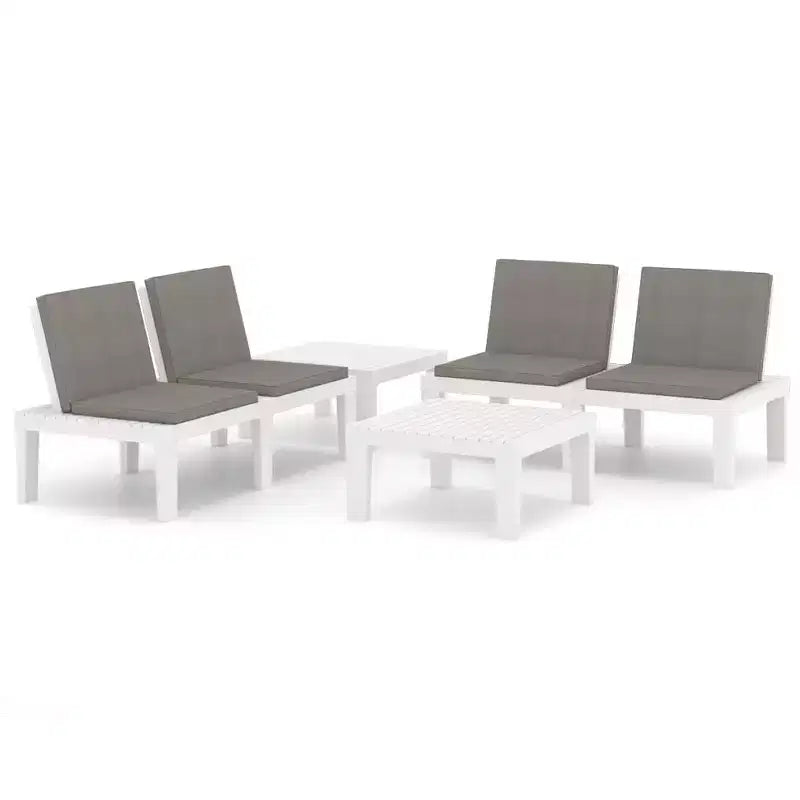 vidaXL Garten Lounge Set Kunststoff Normal Sitze 4 Garten Lounge Set