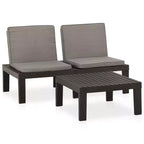 vidaXL Garten Lounge Set Kunststoff Normal Sitze 4 Garten Lounge Set