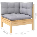 vidaXL Stilvolle Outdoor-Lounge-Sitzgruppe mit Kissen