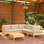 vidaXL Stilvolle Outdoor-Lounge-Sitzgruppe mit Kissen