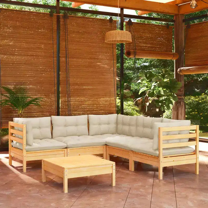 vidaXL Stilvolle Outdoor-Lounge-Sitzgruppe mit Kissen