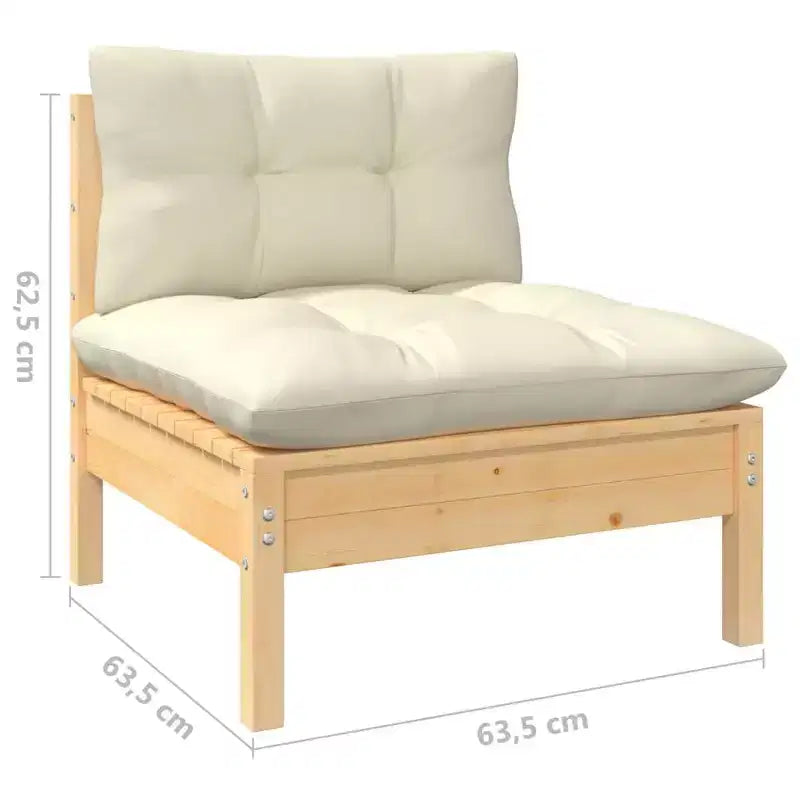 vidaXL Stilvolle Outdoor-Lounge-Sitzgruppe mit Kissen